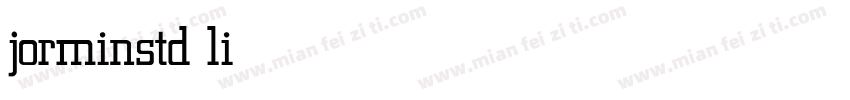 jorminstd light字体转换